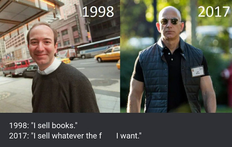 Jeff Bezzos antes y después
