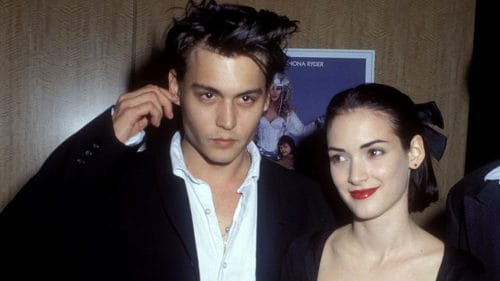 90s Johnny Depp hairstyles with girlfriend Winona Ryder.