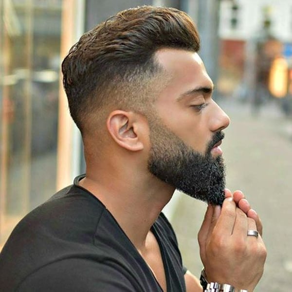 A Shapely Full Beard with Tapered Sides