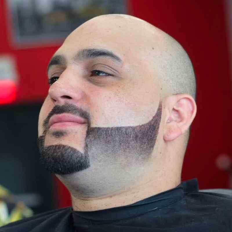 Bald with Faded Beard Style