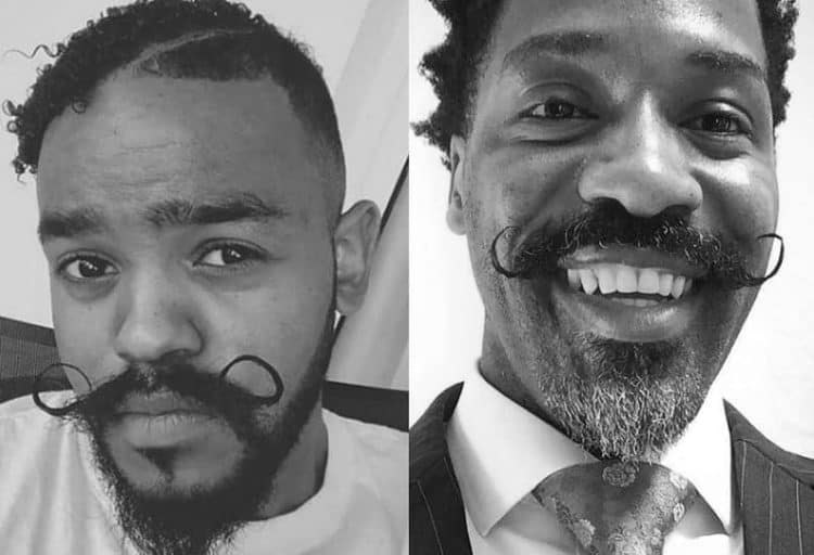 Black Men with Handlebar Mustaches