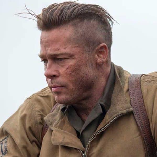 Brad Pitt Fury Haircut