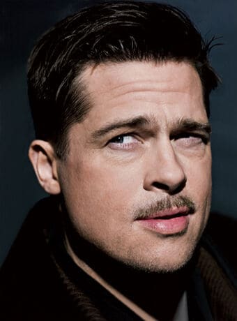 Brad Pitt easily grow a mustache