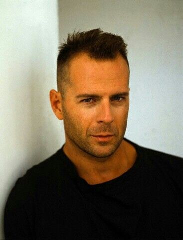 Bruce Willis with M-shaped Hairline