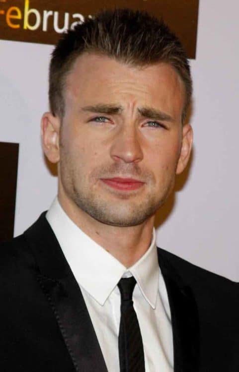 Chris Evans with a classic crew cut hairstyle