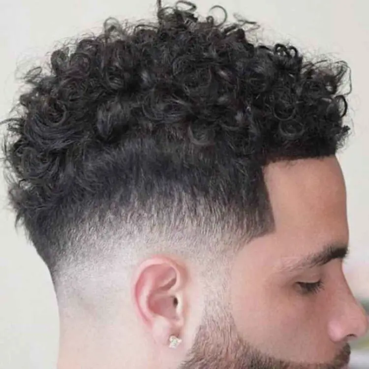 Curly Blowout Fade