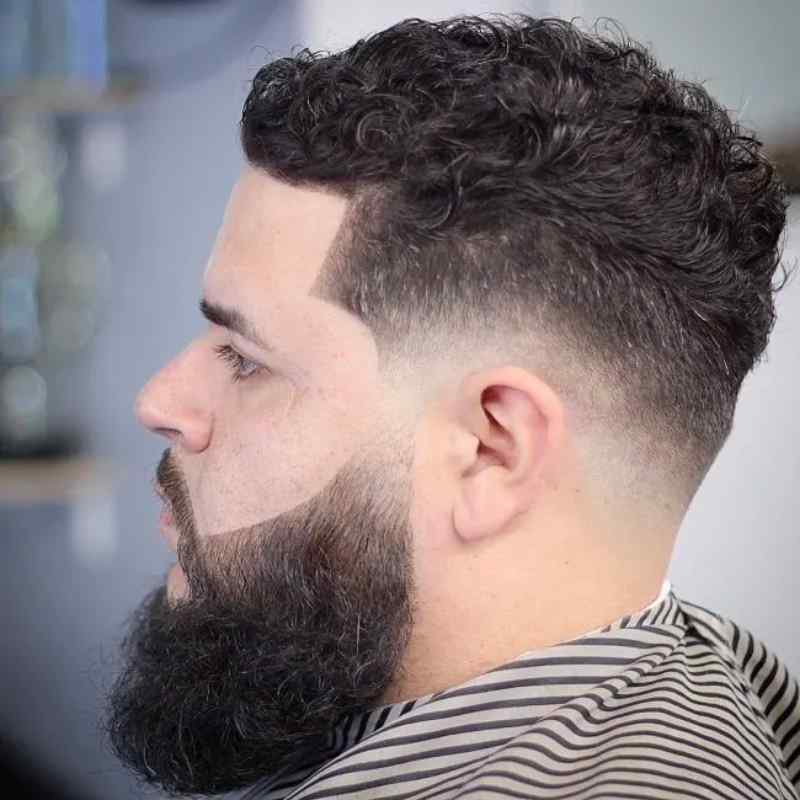 Curly Drop Fade Hairstyle