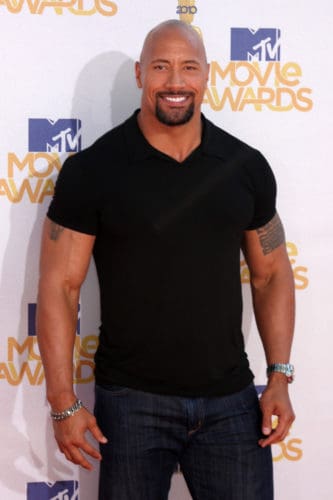 Dwayne "The Rock" Johnson sporting shaved look and goatee