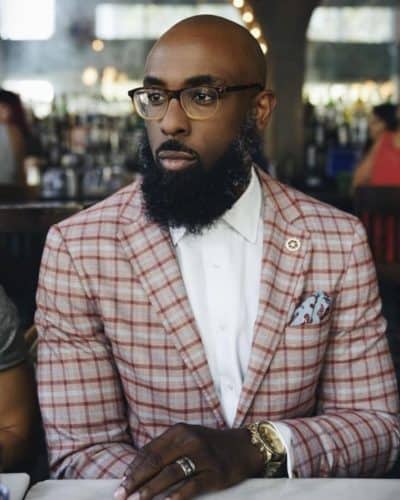 bald black men beard styles