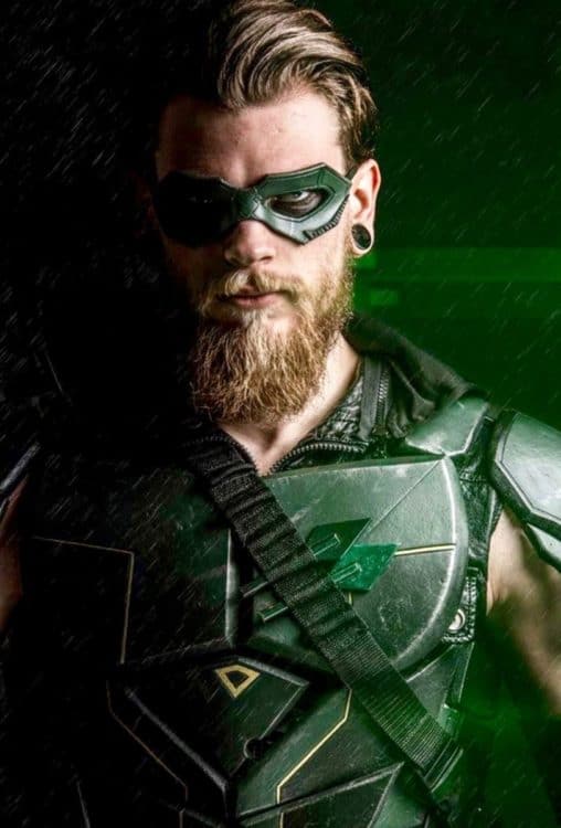 The character Green Arrow with a beard.