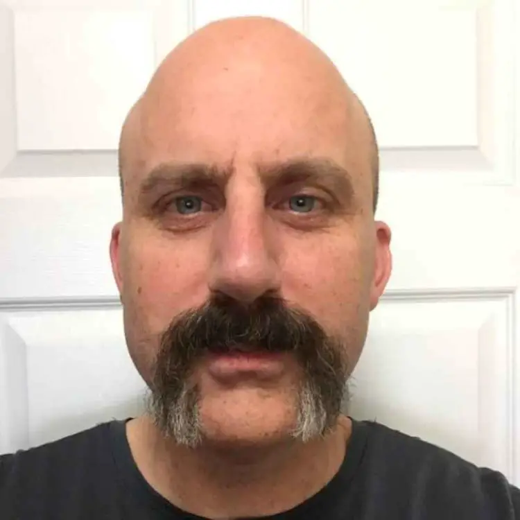 Horseshoe Mustache Bald Style