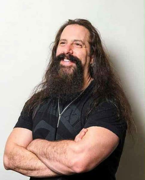 Guitarist John Petrucci sports a classic rockstar beard.