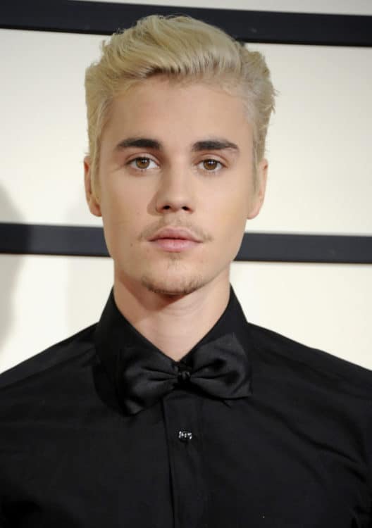 Justin Bieber patchy thin mustache