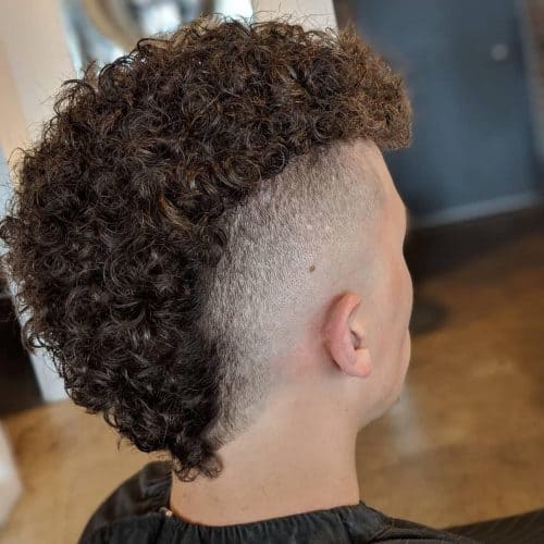 curly mohawk with fade