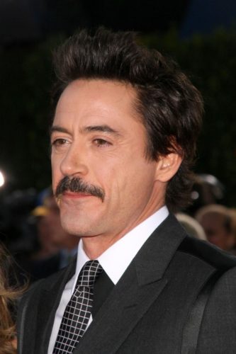 Robert Downey Jr Classic Haircut and mustache