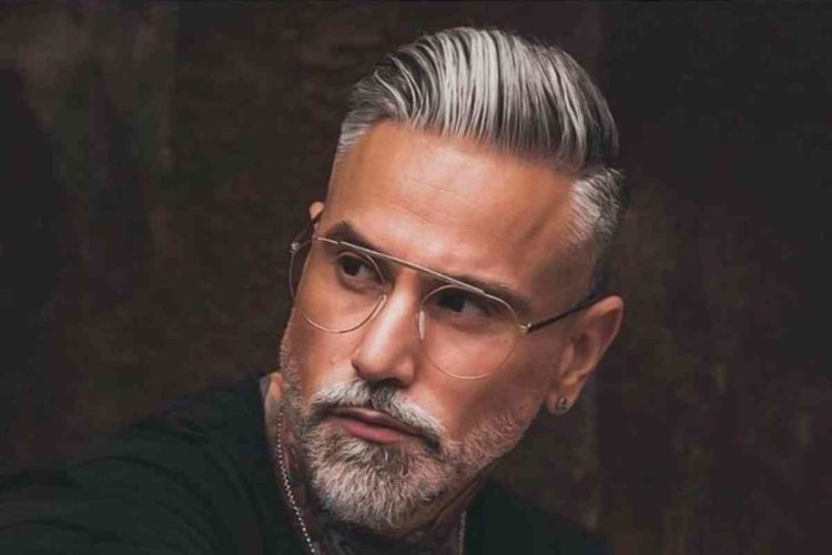 Handsome salt and pepper beard on older men. Handsome salt and pepper beard on an older man.