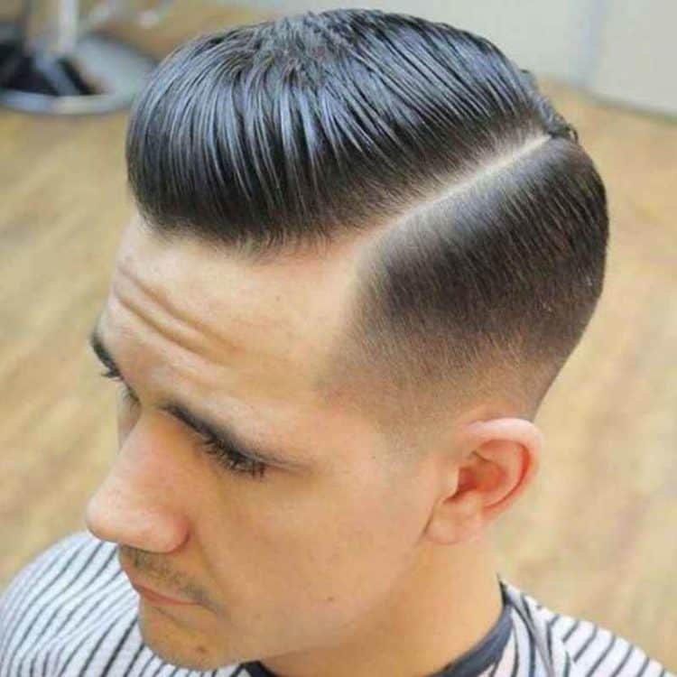 Shadow Fade Haircut With Part
