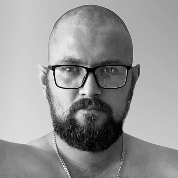 Bald head and beard style Bald head and beard style