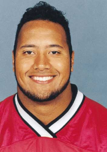 Young Dwayne Johnson with hair