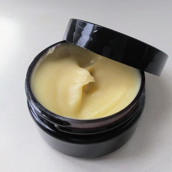 Beard butter has a creamy texture and works great as nightly moisturizer.